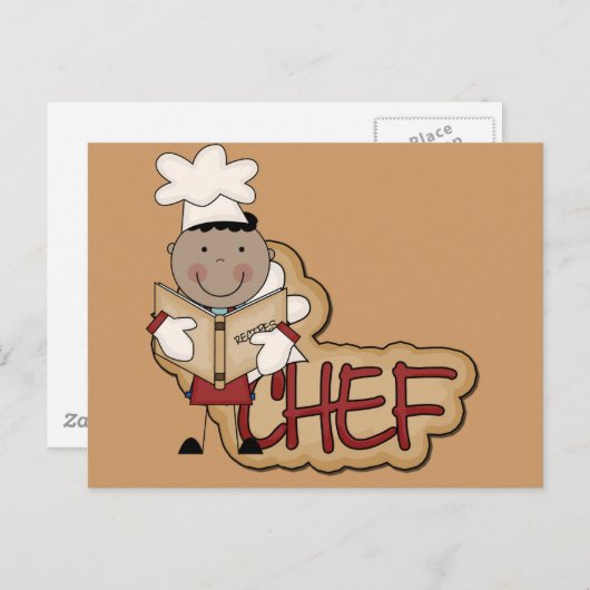 Jongen Chef - Afrikaanse Amerikaanse overhemden en Briefkaart (Voorkant / Achterkant)