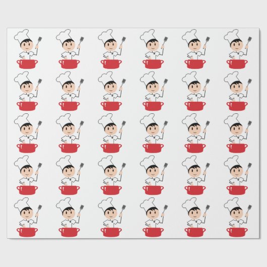 Jongen Chef Cadeaupapier (Vlak)