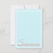 Jongen Choo Choo Christening Baptism Foto bedankt (Achterkant)