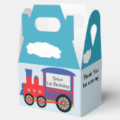 Jongen Choo Choo trein verjaardag Bedankdoosjes (Geopend)