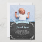 Jongen Christening/Baptisme Hartelijk dank Bedankkaart (Voorkant)