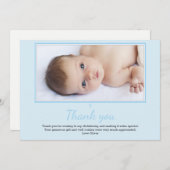 Jongen Christening/Baptisme Hartelijk dank Bedankkaart (Voorkant / Achterkant)