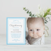 Jongen Christening/Baptisme Hartelijk dank Bedankkaart (Staand voorkant)