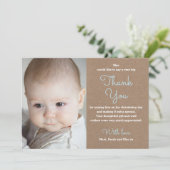 Jongen Christening/Baptisme Hartelijk dank Bedankkaart (Staand voorkant)