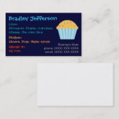 Jongen Cupcake-kaart Contactkaartje (Voorkant / Achterkant)