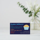 Jongen Cupcake-kaart Contactkaartje (Staand voorkant)