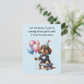 Jongen Dachshund Verjaardagsfeestje Kaart (Staand voorkant)