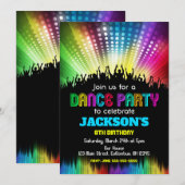 Jongen Dance Party Verjaardag Uitnodiging (Voorkant / Achterkant)