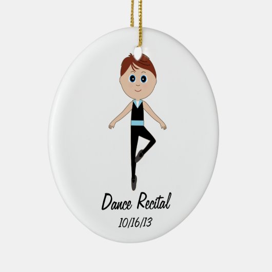 Jongen Dancer: Dance Overweging Herdenkingsornamen Keramisch Ornament (Rechts)