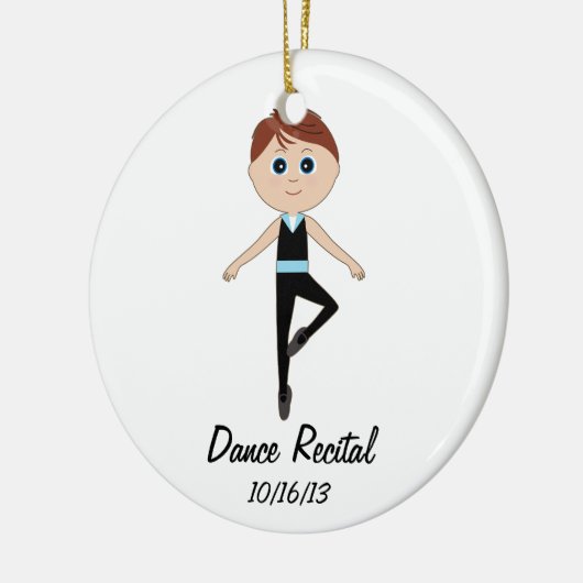 Jongen Dancer: Dance Overweging Herdenkingsornamen Keramisch Ornament (Links)