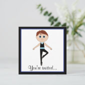 Jongen Dancer: Dance Overweging Uitnodiging (Staand voorkant)