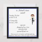 Jongen Dancer: Dance Overweging Uitnodiging (Achterkant)