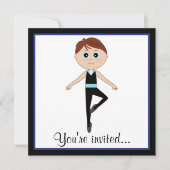 Jongen Dancer: Dance Overweging Uitnodiging (Voorkant)
