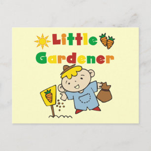 Jongen de T-shirts en de Giften van Weinig Tuinman Briefkaart