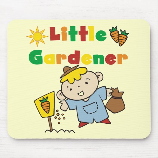 Jongen de T-shirts en de Giften van Weinig Tuinman Muismat (Voorkant)