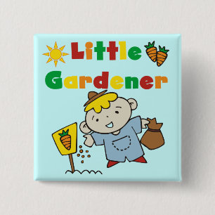 Jongen de T-shirts en de Giften van Weinig Tuinman Vierkante Button 5,1 Cm