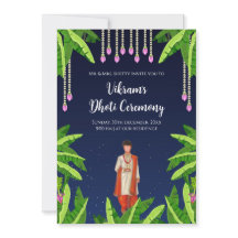 Jongen Dhoti Ceremonie digitale uitnodiging