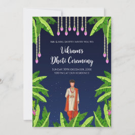 Jongen Dhoti Ceremonie digitale uitnodiging