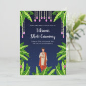 Jongen Dhoti Ceremonie digitale uitnodiging (Staand voorkant)