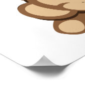 Jongen die aap zwaaien poster (Hoek)