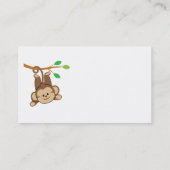 Jongen die aap zwaaien visitekaartje (Achterkant)