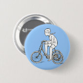 Jongen die Antiek fietsen Ronde Button 5,7 Cm (Voorkant /achterkant)
