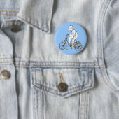 Jongen die Antiek fietsen Ronde Button 5,7 Cm (In situ)