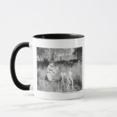 Jongen die antilope voeren mok (Links)