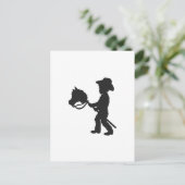 Jongen die Cowboy spelen - Kies achtergrondkleur Briefkaart (Staand voorkant)