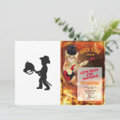 Jongen die Cowboy spelen - Kies achtergrondkleur Kaart (Staand voorkant)