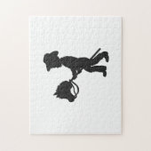 Jongen die Cowboy spelen - Kies achtergrondkleur Legpuzzel (Verticaal)