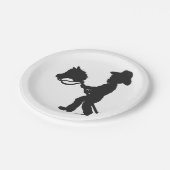 Jongen die Cowboy spelen - Kies achtergrondkleur Papieren Bordje (Gekanteld)