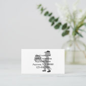 Jongen die Cowboy spelen - Kies achtergrondkleur Visitekaartje (Staand voorkant)