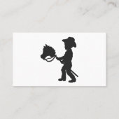 Jongen die Cowboy spelen - Kies achtergrondkleur Visitekaartje (Achterkant)