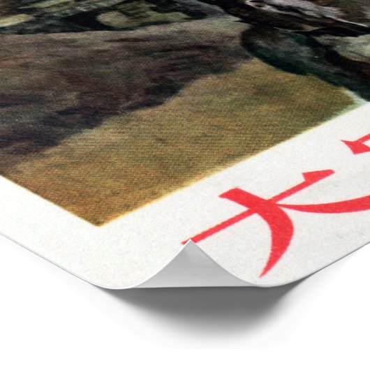 Jongen die de Sparrow Farming Pest van 1956 schaft Poster (Hoek)