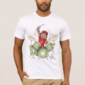 Jongen die Drums Mannen T-Shirt spelen (Voorkant)