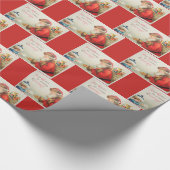 Jongen die een brief aan Santa Thunder_Cove  geeft Cadeaupapier (Hoek)