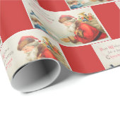 Jongen die een brief aan Santa Thunder_Cove  geeft Cadeaupapier (Rol Hoek)