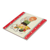  jongen die een Keuter met Racing Puppies houdt Tegeltje (Zijkant)