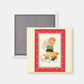  jongen die een kitten redt van race-Puppies Magneet (Voorkant / Achterkant)