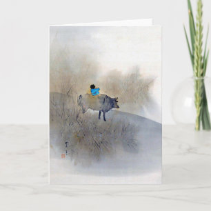 Jongen die een Koe leid en een fluitje blaast, Sei Kaart