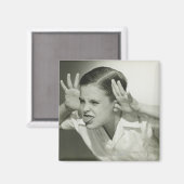 Jongen die gezicht maken magneet (Voorkant / Achterkant)