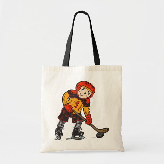 Jongen die Hockey spelen Tote Bag (Voorkant)