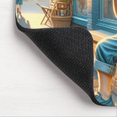 Jongen die Ijskegel Eten Muismat (Hoek)