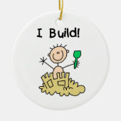 Jongen die ik bouwd keramisch ornament (Voorkant)