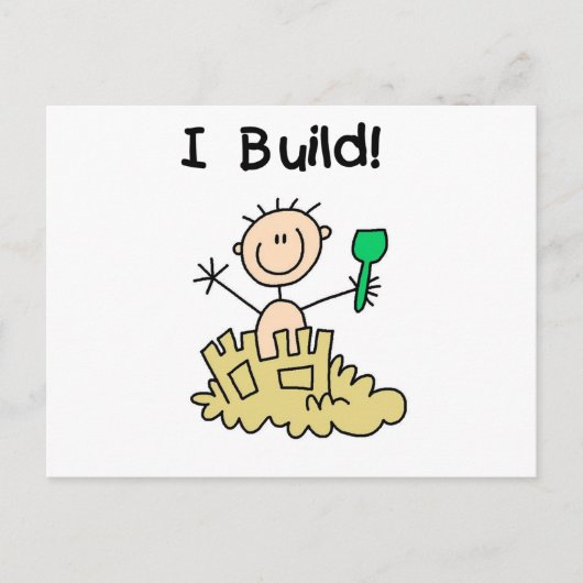 Jongen die ik bouwde Castles Tshirts en Gifts Briefkaart (Voorkant)