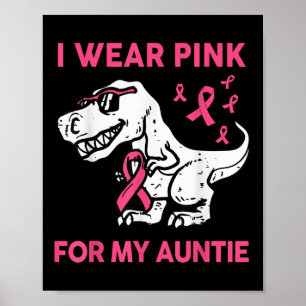 Jongen die ik roze Draag voor mijn tante Borstkank Poster