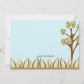 Jongen die jagen in de uitnodiging van de Bossen v (Achterkant)