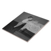 Jongen die kaarsen uitblazen tegeltje (Zijkant)