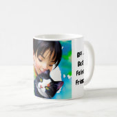 Jongen die kat knuffelen is echt BFF Koffiemok (Voorkant rechts)